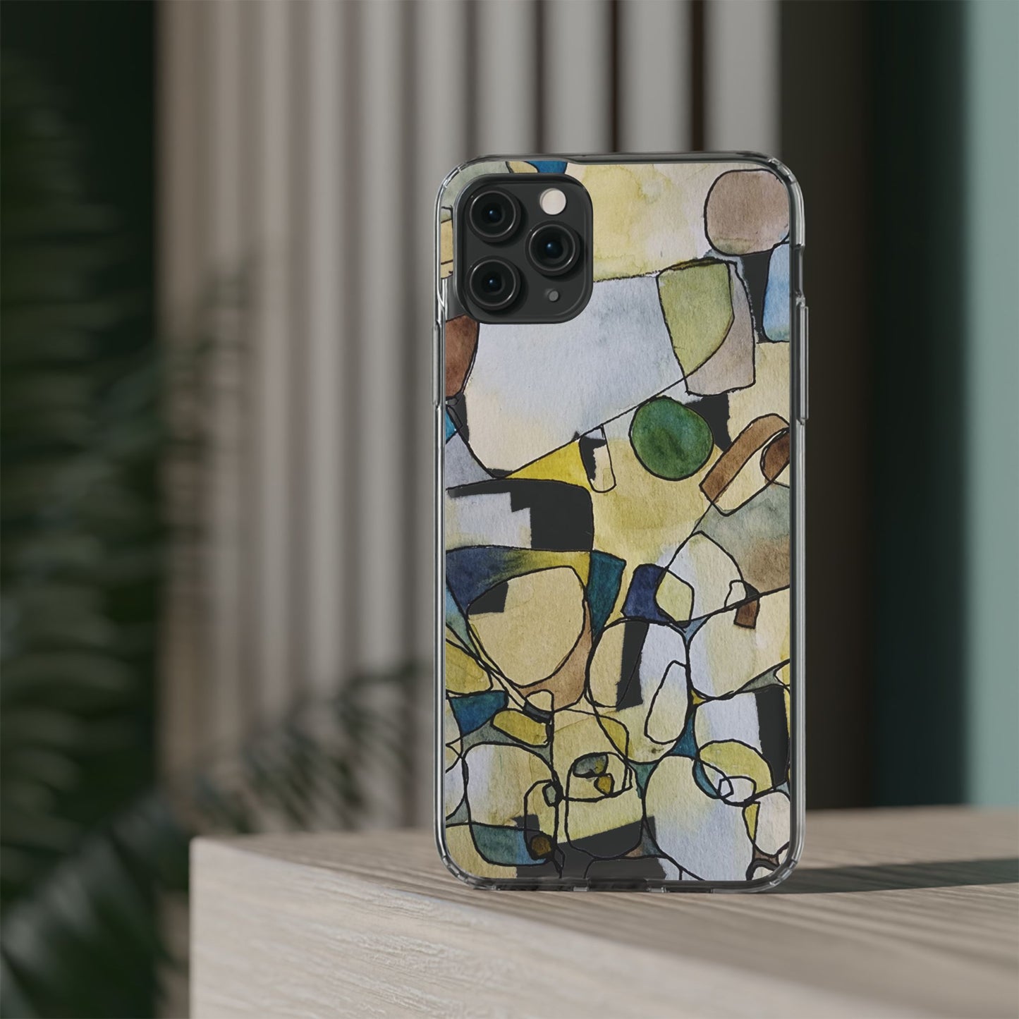 Abstract Watercolor Clear Phone Case - Brooke Zitting, LLC