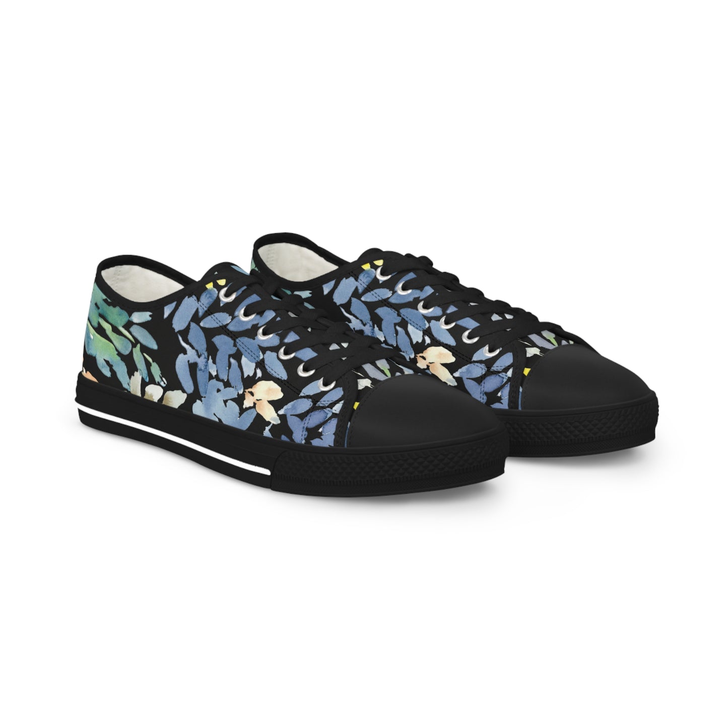 Willow Spring Buds Watercolor Low-Top Sneakers | Men - Brooke Zitting, LLC