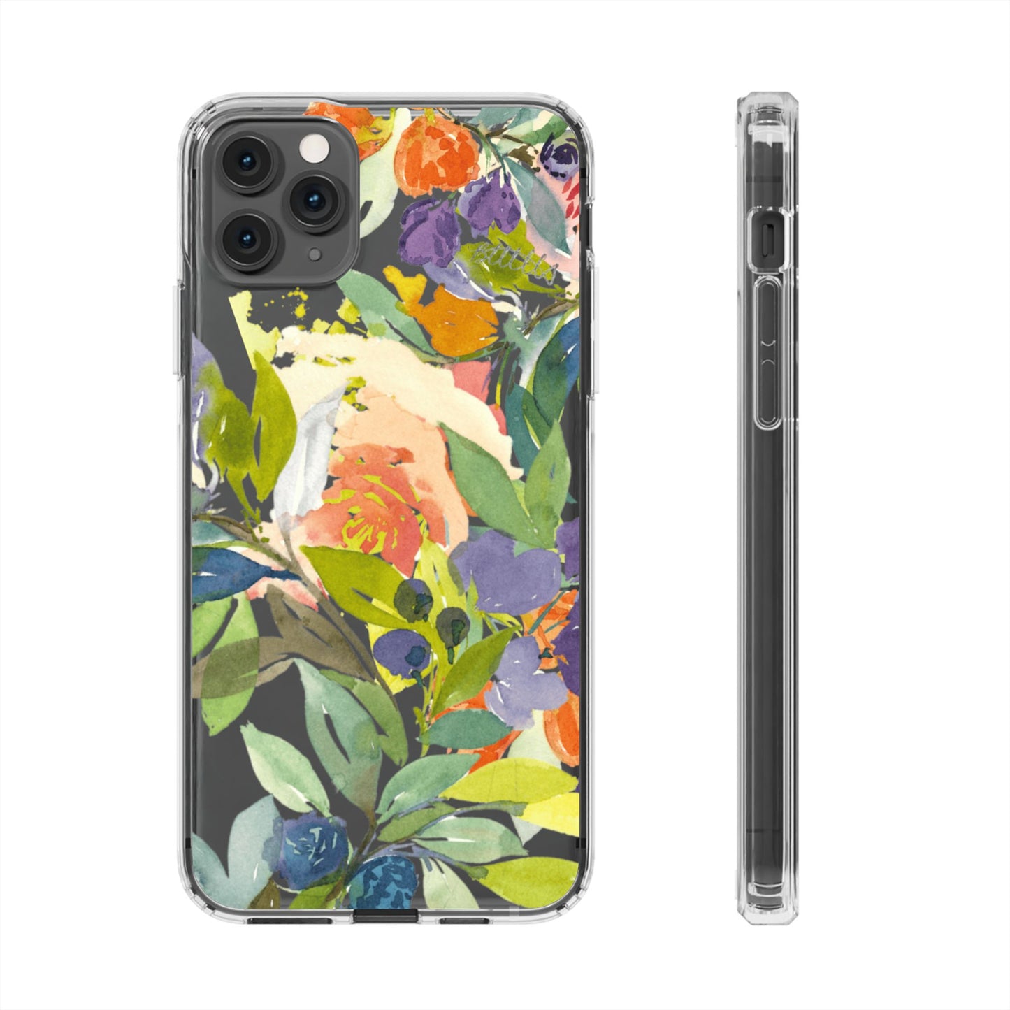 Clear Phone Case with Floral Blooms Design - Brooke Zitting, LLC