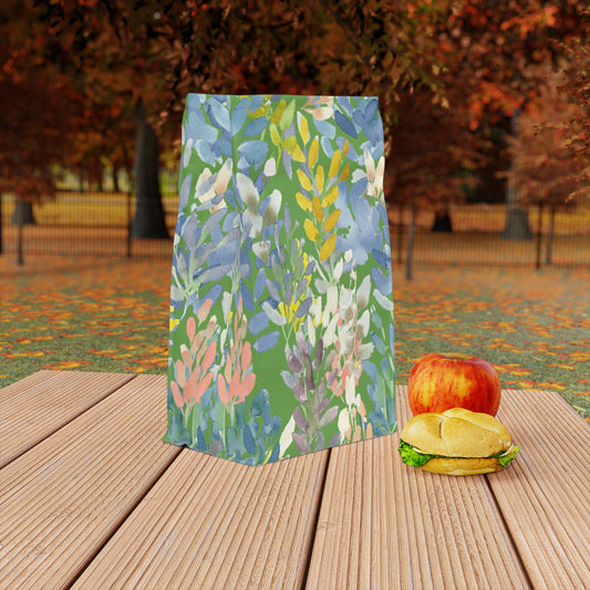 Petal Parade Watercolor Design Lunch Bag – Insulated, Wipe-Clean, Eco-Friendly Tote for Daily Use - Brooke Zitting, LLC