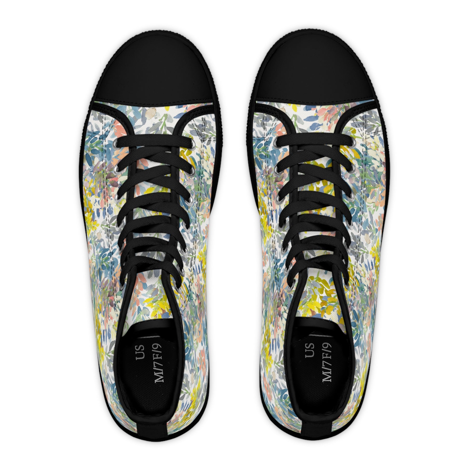 Petal Parade High Top Sneakers with Floral Design – Stylish Shoes for All | Unique Gift Idea - Brooke Zitting, LLC