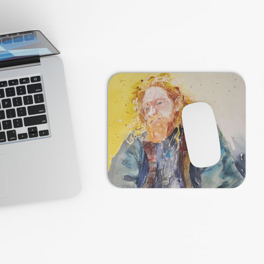Soulshine Watercolor Mouse Pad - Watercolor Portrait, Home Office Decor, Gift for Artists, Creative Workspace Accessory, Desk Must-Have, Unique Desk Mat - Brooke Zitting, LLC