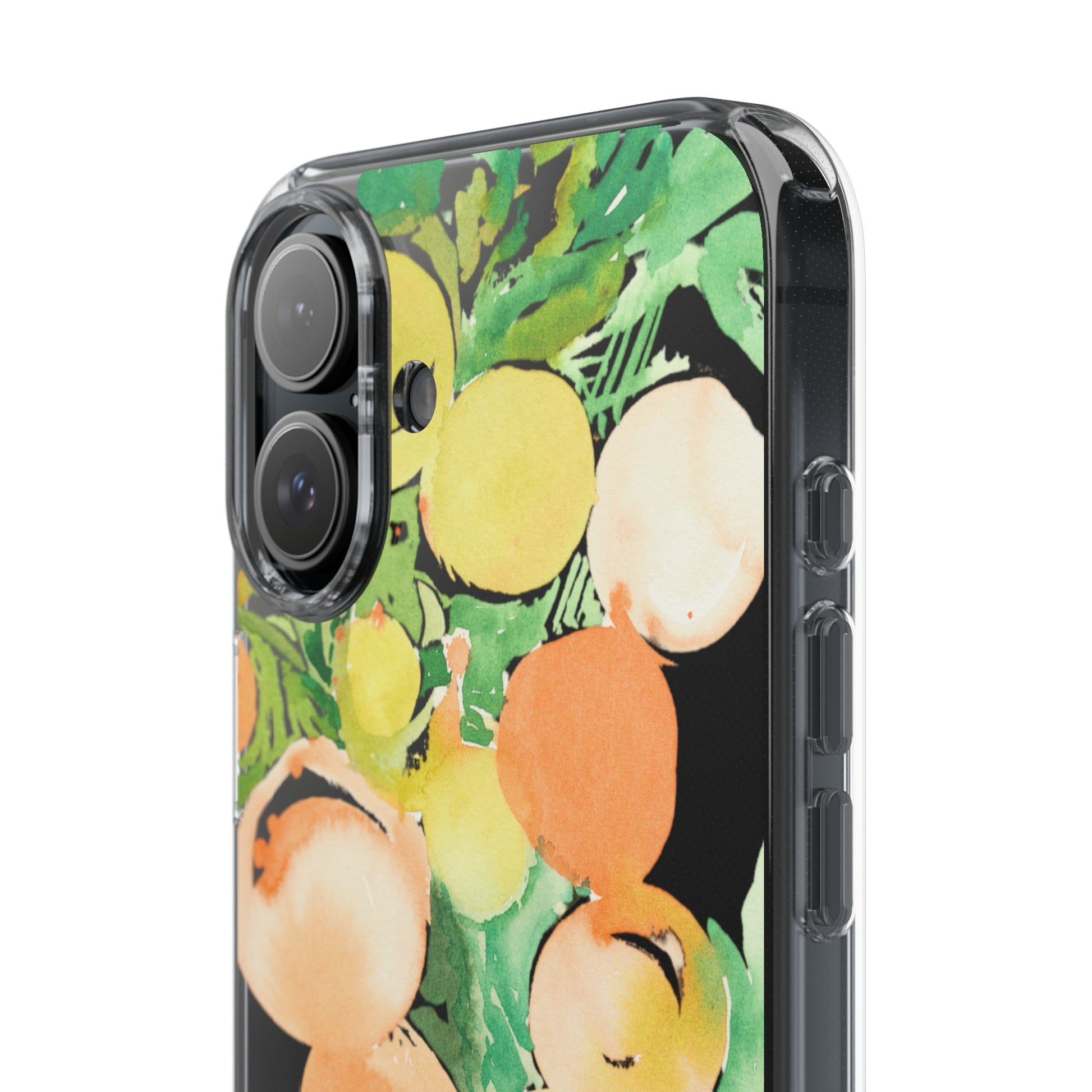 Watercolor Peaches Clear Phone Case - Brooke Zitting, LLC