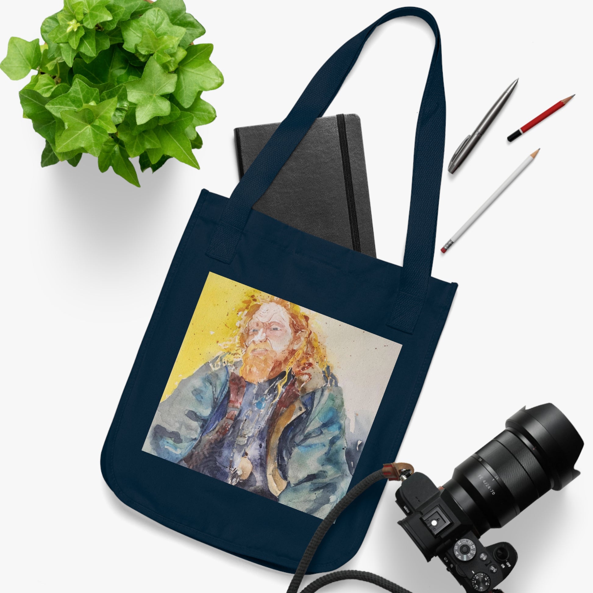 Soulshine Watercolor Design Organic Canvas Tote – Eco-Friendly, Watercolor Fine Art, Reusable Bag for Art Lovers - Brooke Zitting, LLC