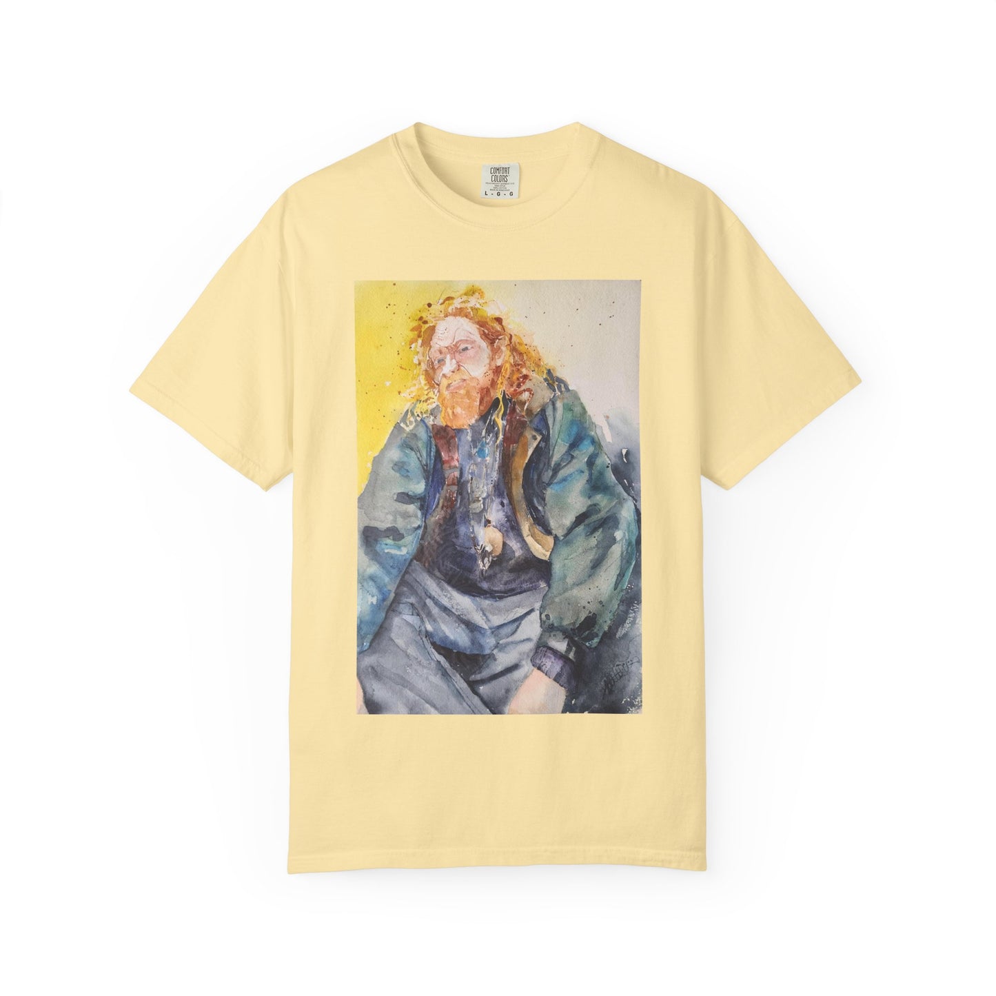 Artistic Unisex Garment-Dyed T-shirt, Vibrant Watercolor Design, Casual Wear, Artist Gift, Custom T-shirt