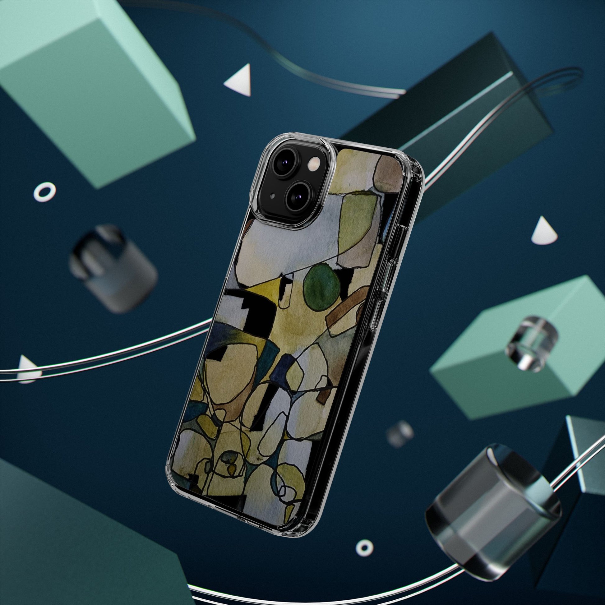 Abstract Watercolor Clear Phone Case - Brooke Zitting, LLC