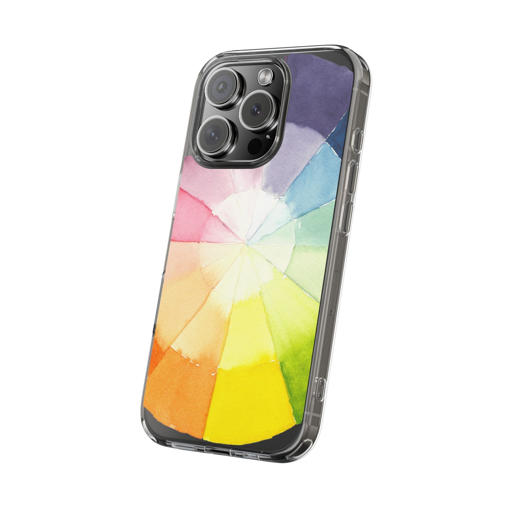 Watercolor Color Wheel Clear Phone Case - Brooke Zitting, LLC