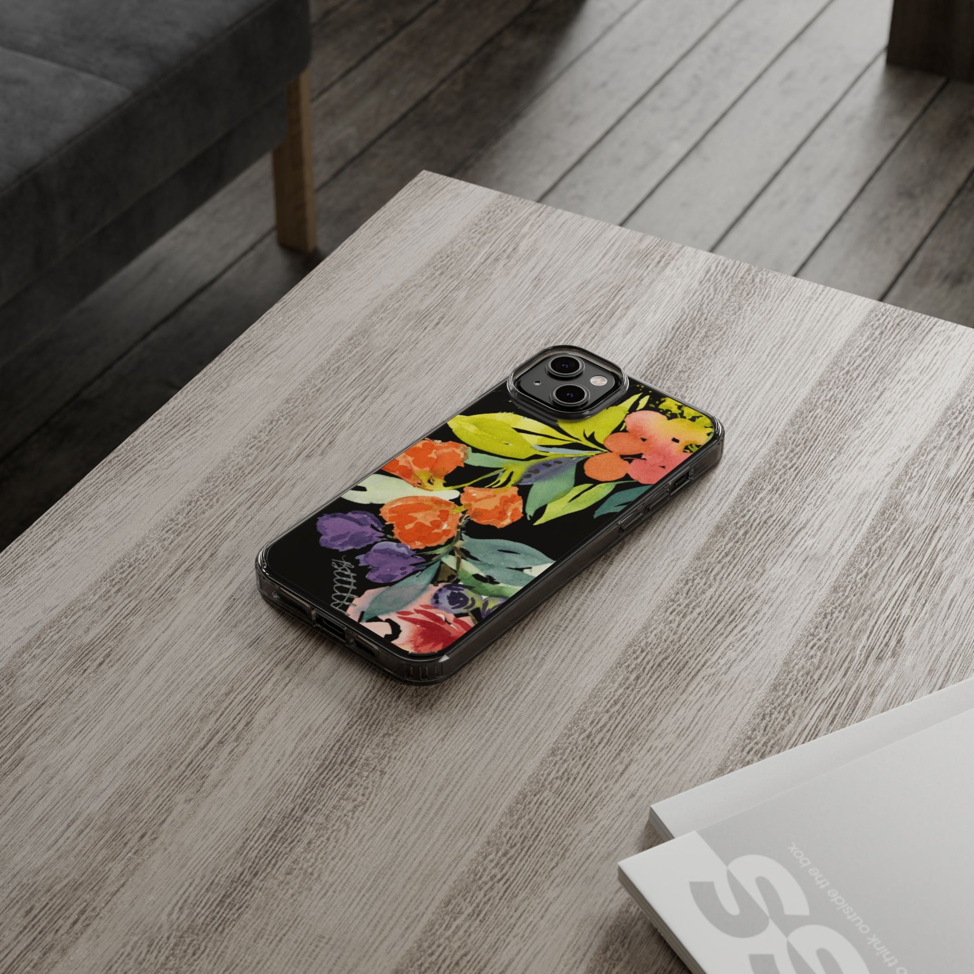 Watercolor Floral Blooms Clear Phone Case - Brooke Zitting, LLC