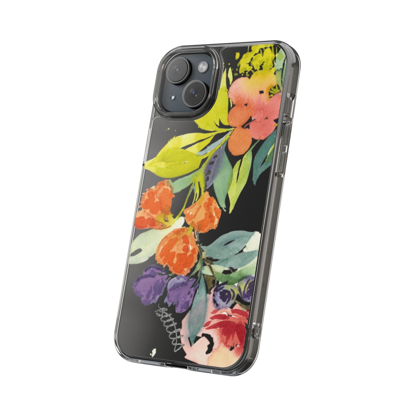 Watercolor Floral Blooms Clear Phone Case - Brooke Zitting, LLC