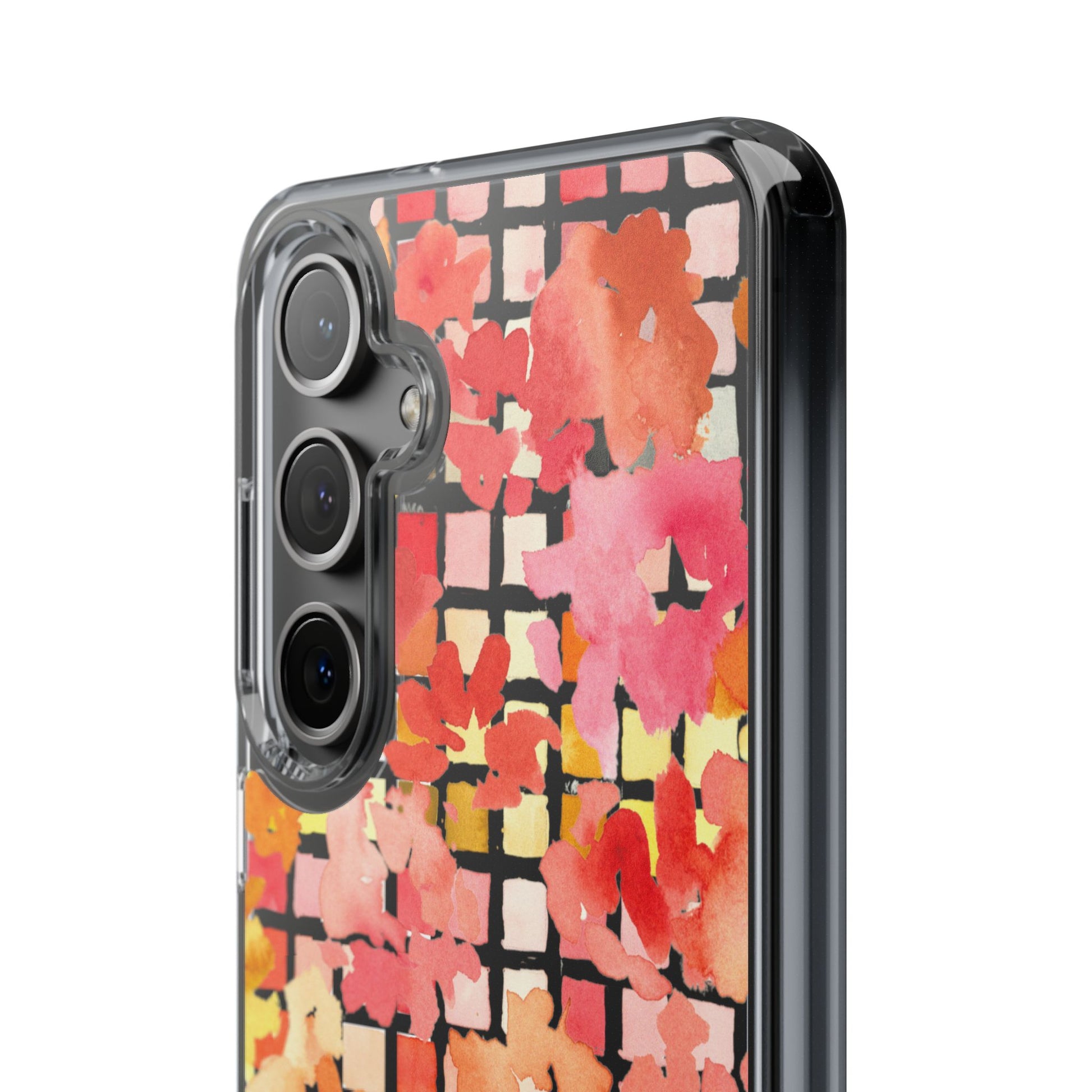 Watercolor Pixel Posy Clear Phone Case - Brooke Zitting, LLC