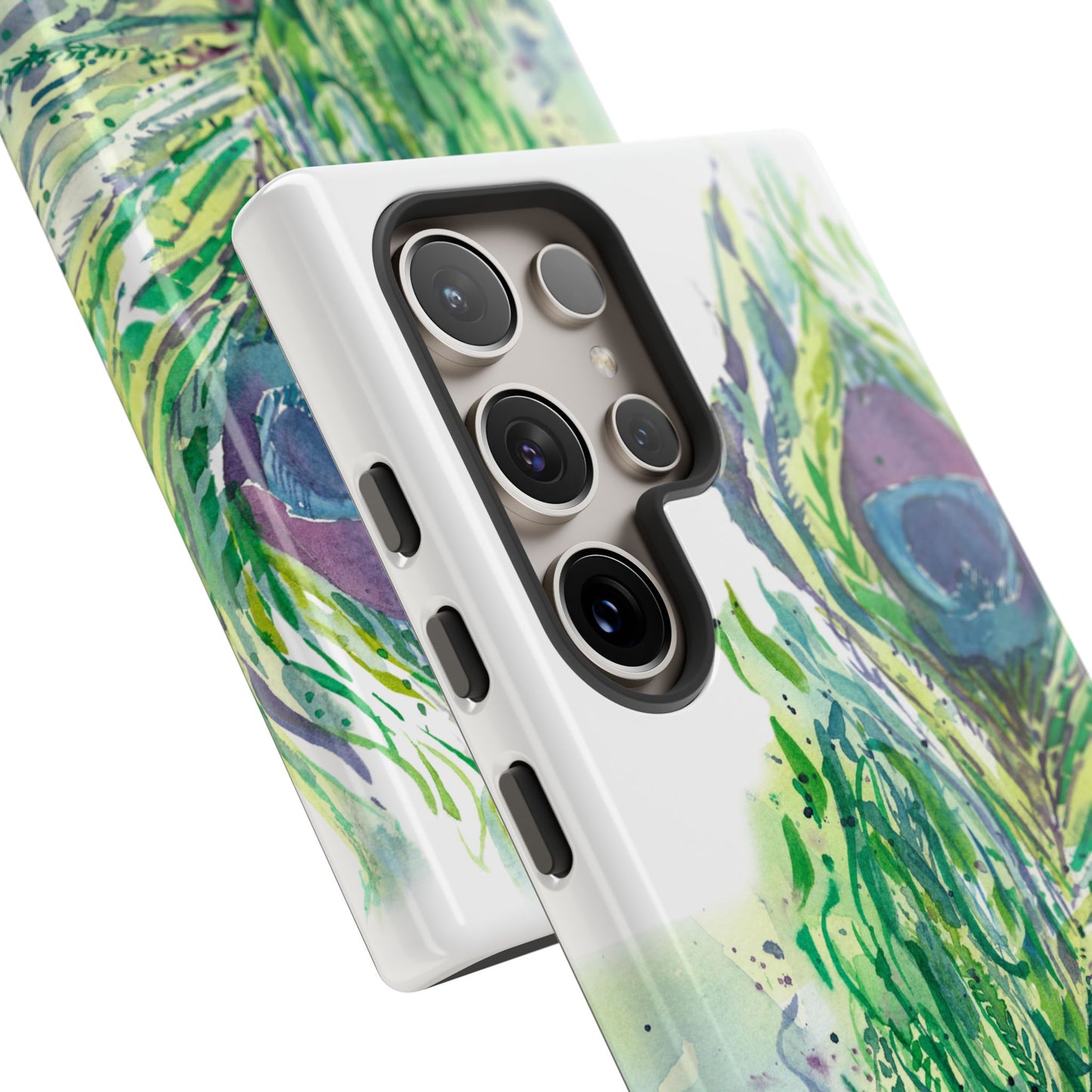 Colorful Peacock Feather Tough Phone Case – Stylish Nature-Inspired Mobile Cover & Unique Gift Idea - Brooke Zitting, LLC