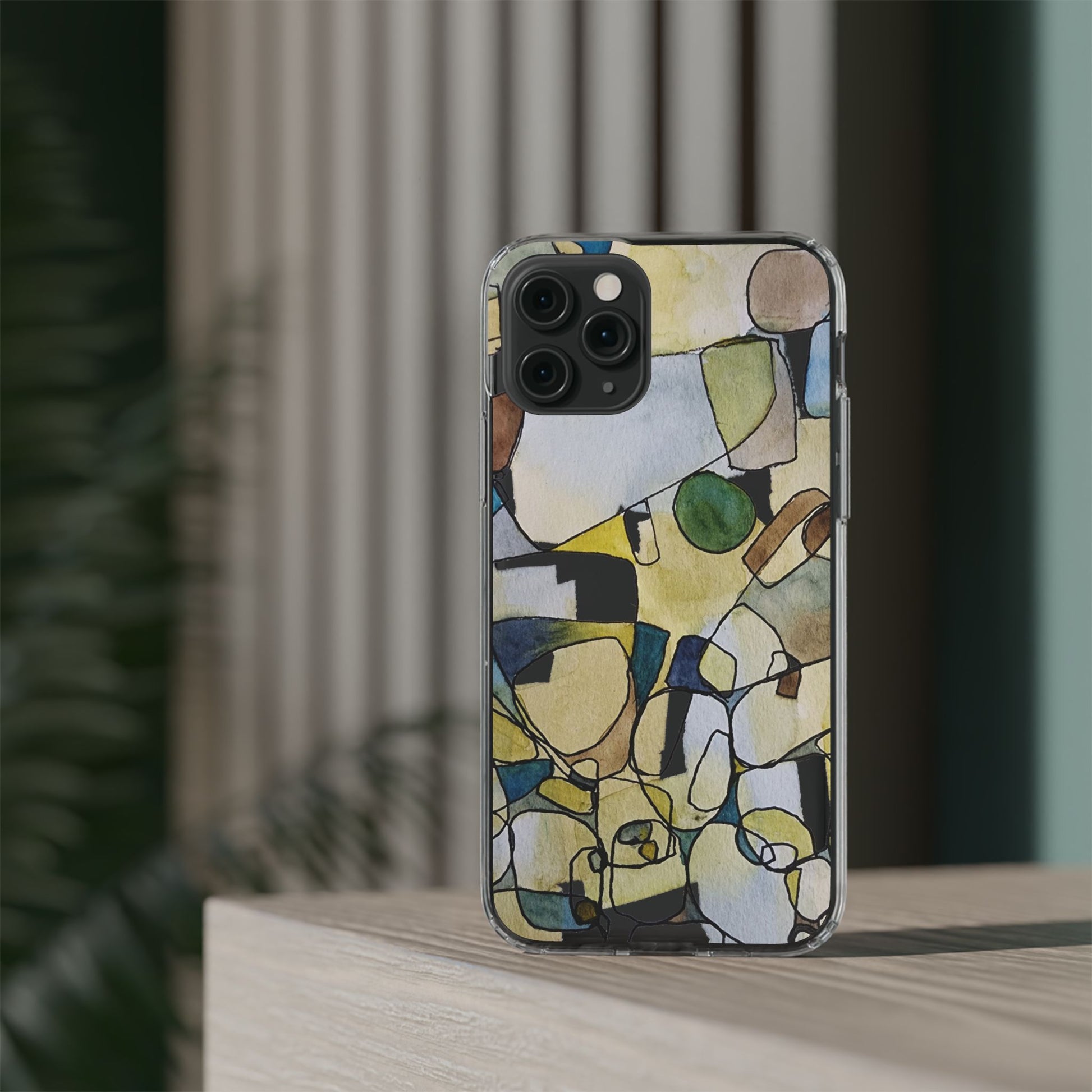 Abstract Watercolor Clear Phone Case - Brooke Zitting, LLC