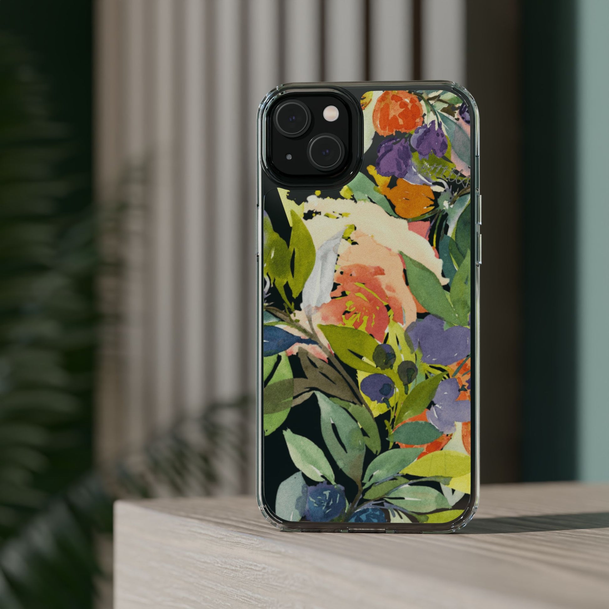 Clear Phone Case with Floral Blooms Design - Brooke Zitting, LLC