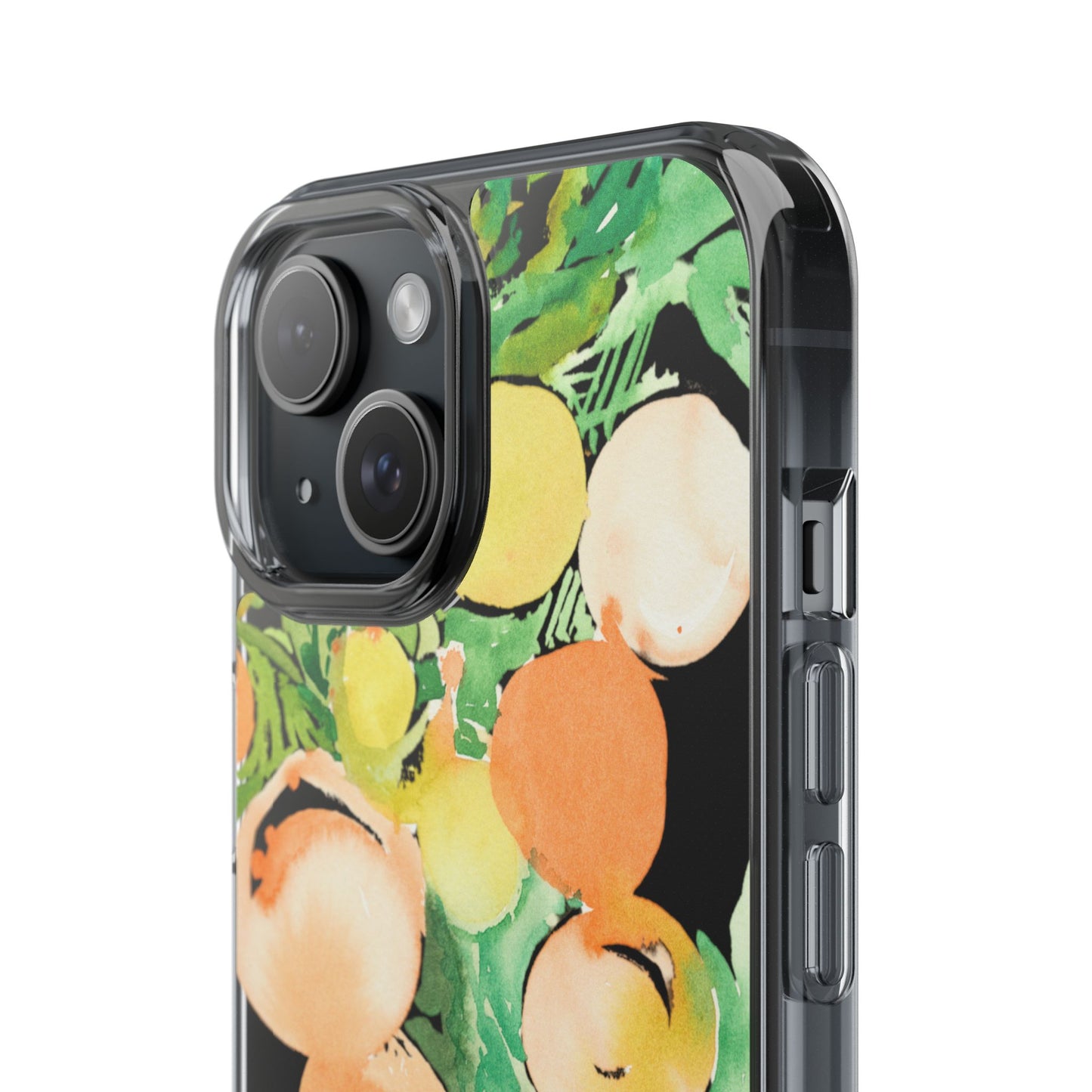 Watercolor Peaches Clear Phone Case - Brooke Zitting, LLC