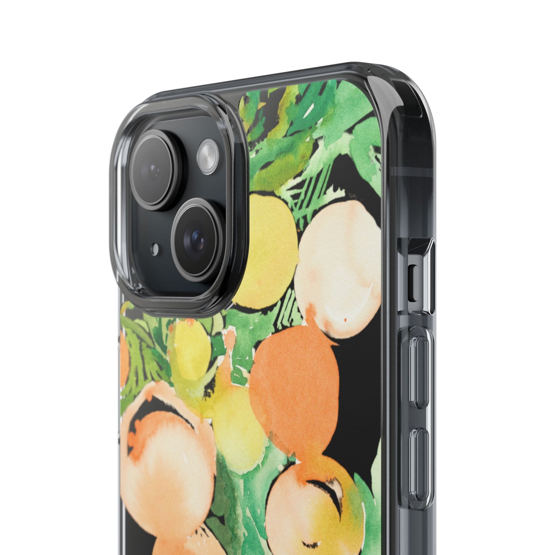 Watercolor Peaches Clear Phone Case - Brooke Zitting, LLC