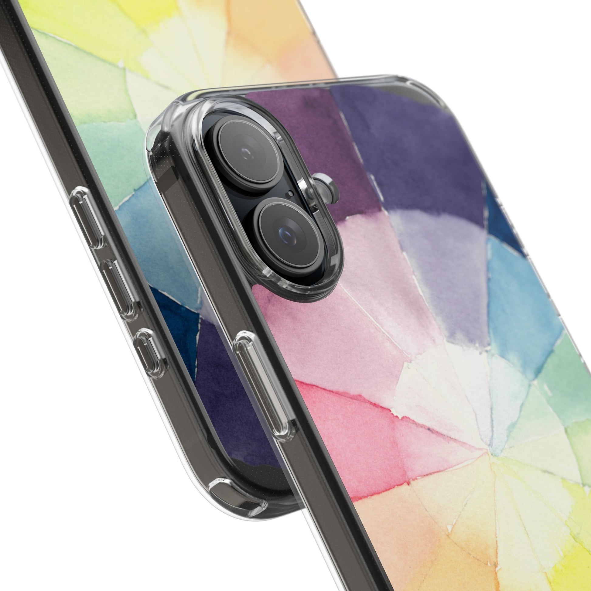 Watercolor Color Wheel Clear Phone Case - Brooke Zitting, LLC