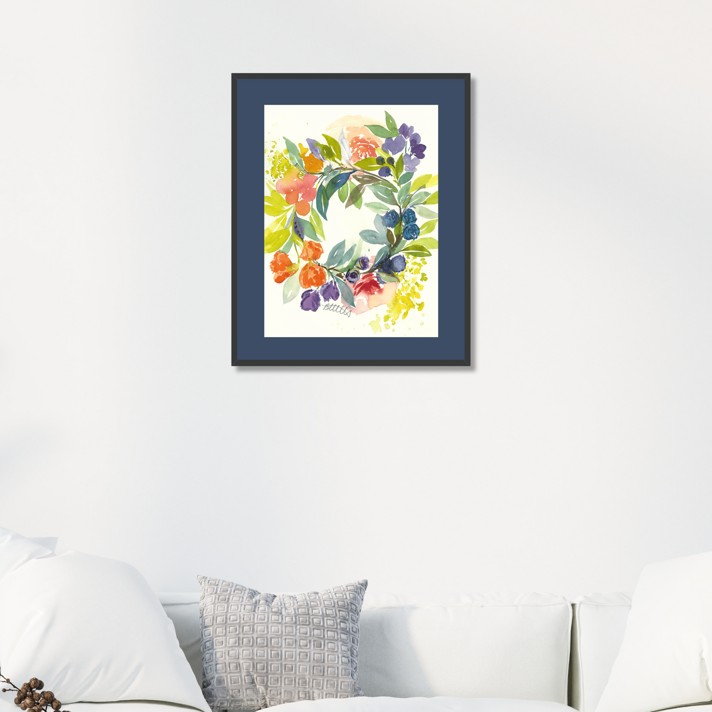 Floral Blooms Wreath, The Fine Art Print - Brooke Zitting, LLC