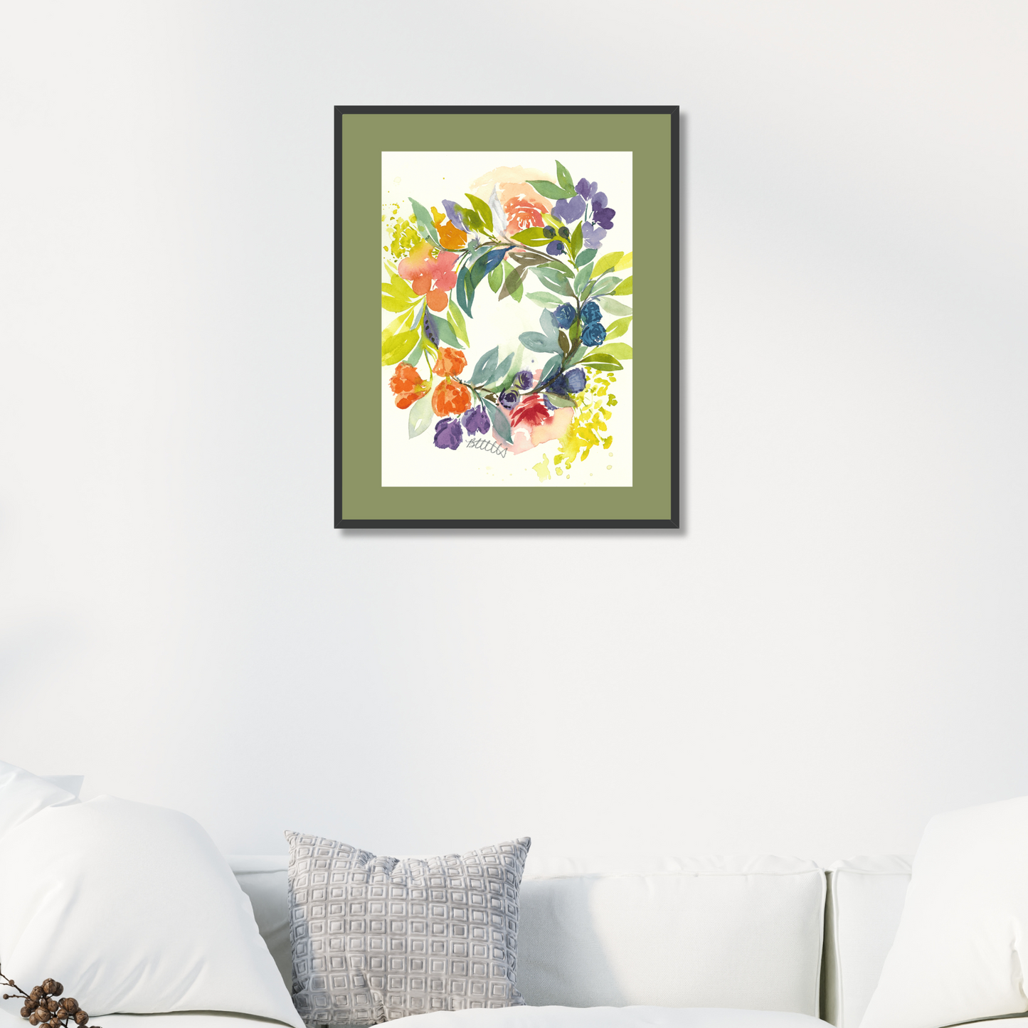 Floral Blooms Wreath, The Fine Art Print - Brooke Zitting, LLC