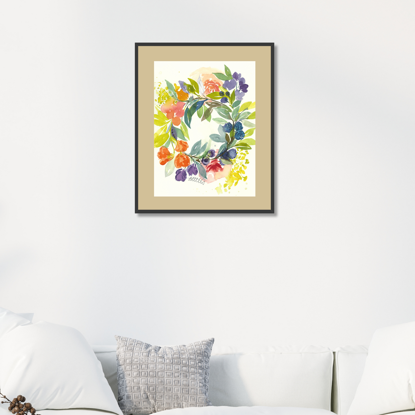 Floral Blooms Wreath, The Fine Art Print - Brooke Zitting, LLC