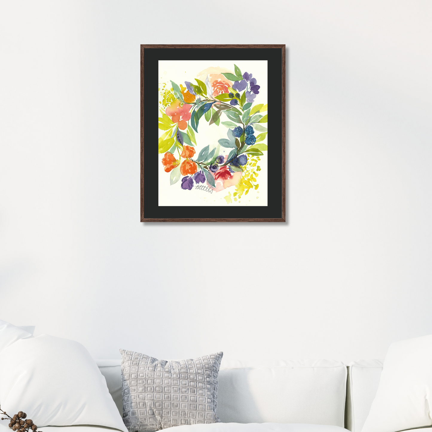 Floral Blooms Wreath, The Fine Art Print - Brooke Zitting, LLC
