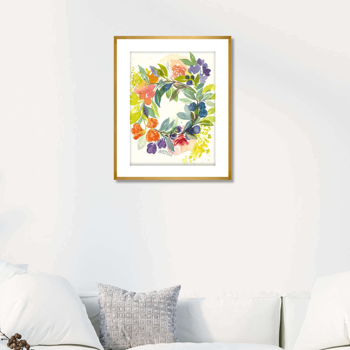 Floral Blooms Wreath, The Fine Art Print - Brooke Zitting, LLC