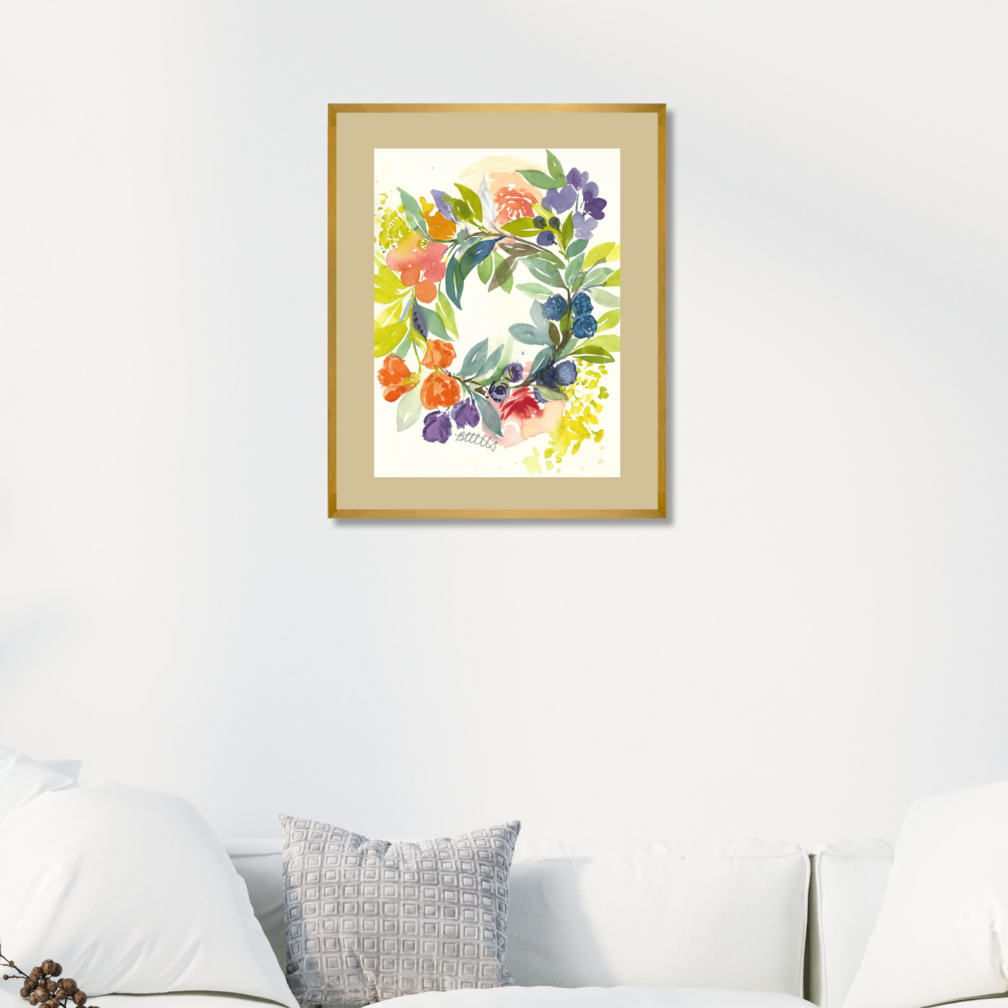 Floral Blooms Wreath, The Fine Art Print - Brooke Zitting, LLC