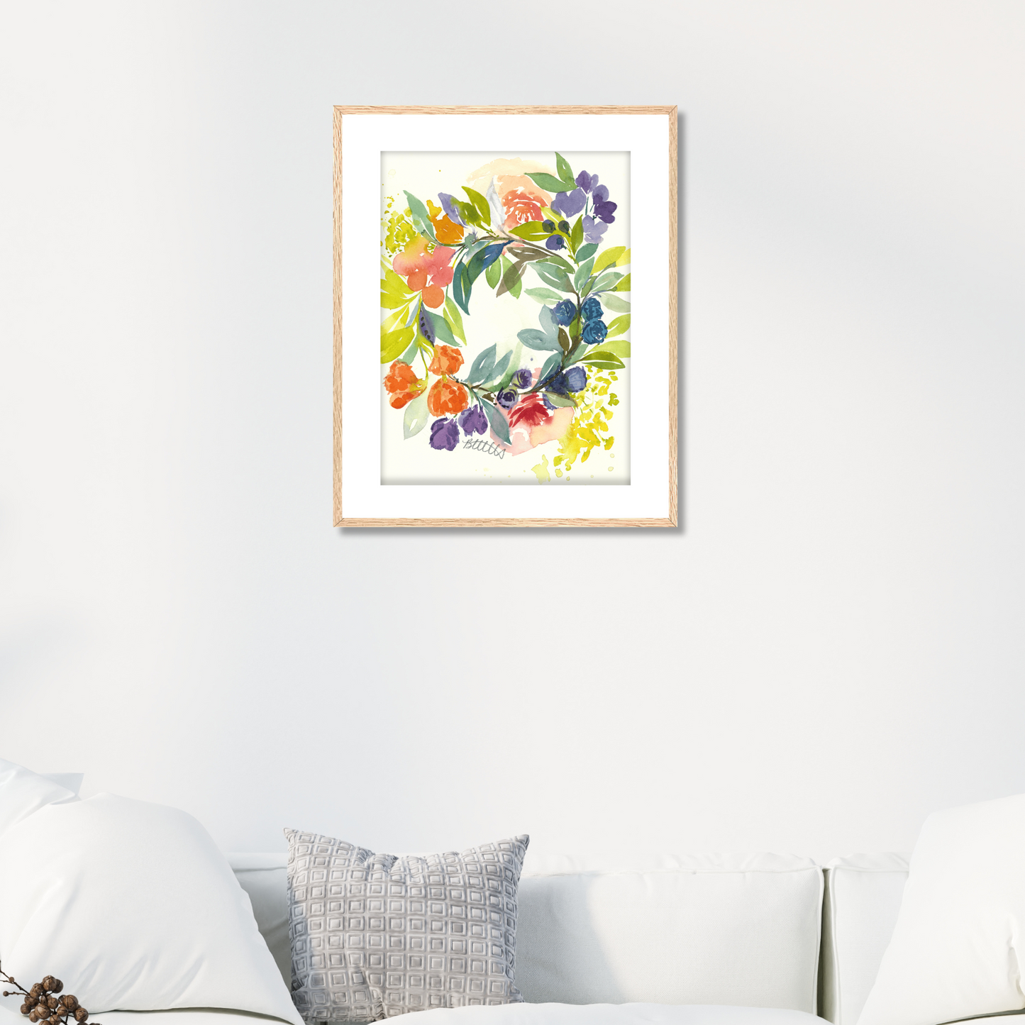Floral Blooms Wreath, The Fine Art Print - Brooke Zitting, LLC