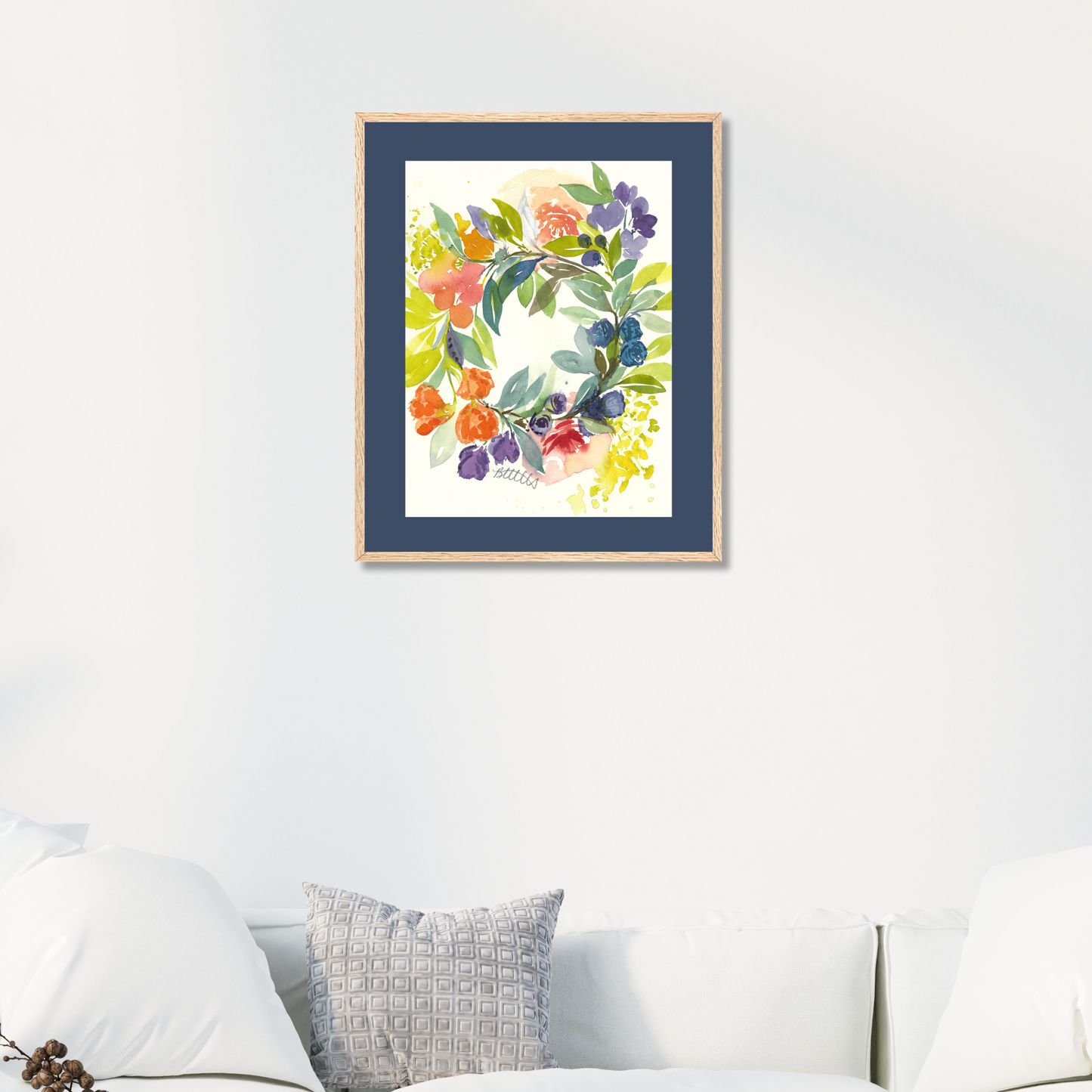 Floral Blooms Wreath, The Fine Art Print - Brooke Zitting, LLC