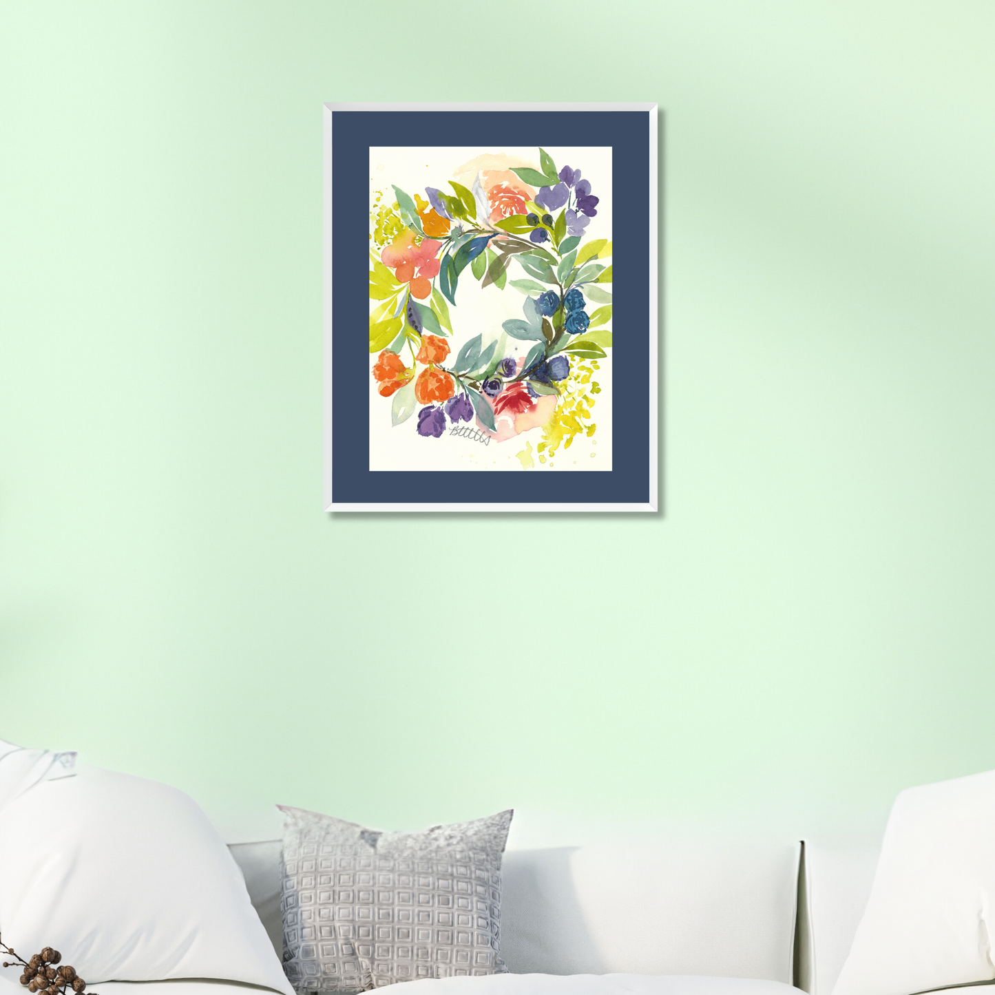 Floral Blooms Wreath, The Fine Art Print - Brooke Zitting, LLC
